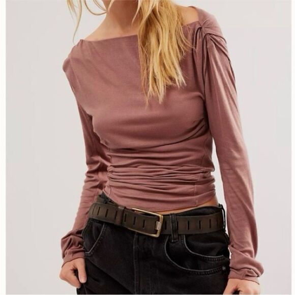 Free People NWT Night We Met Long Sleeve in size XS in color withering rose - Picture 1 of 5